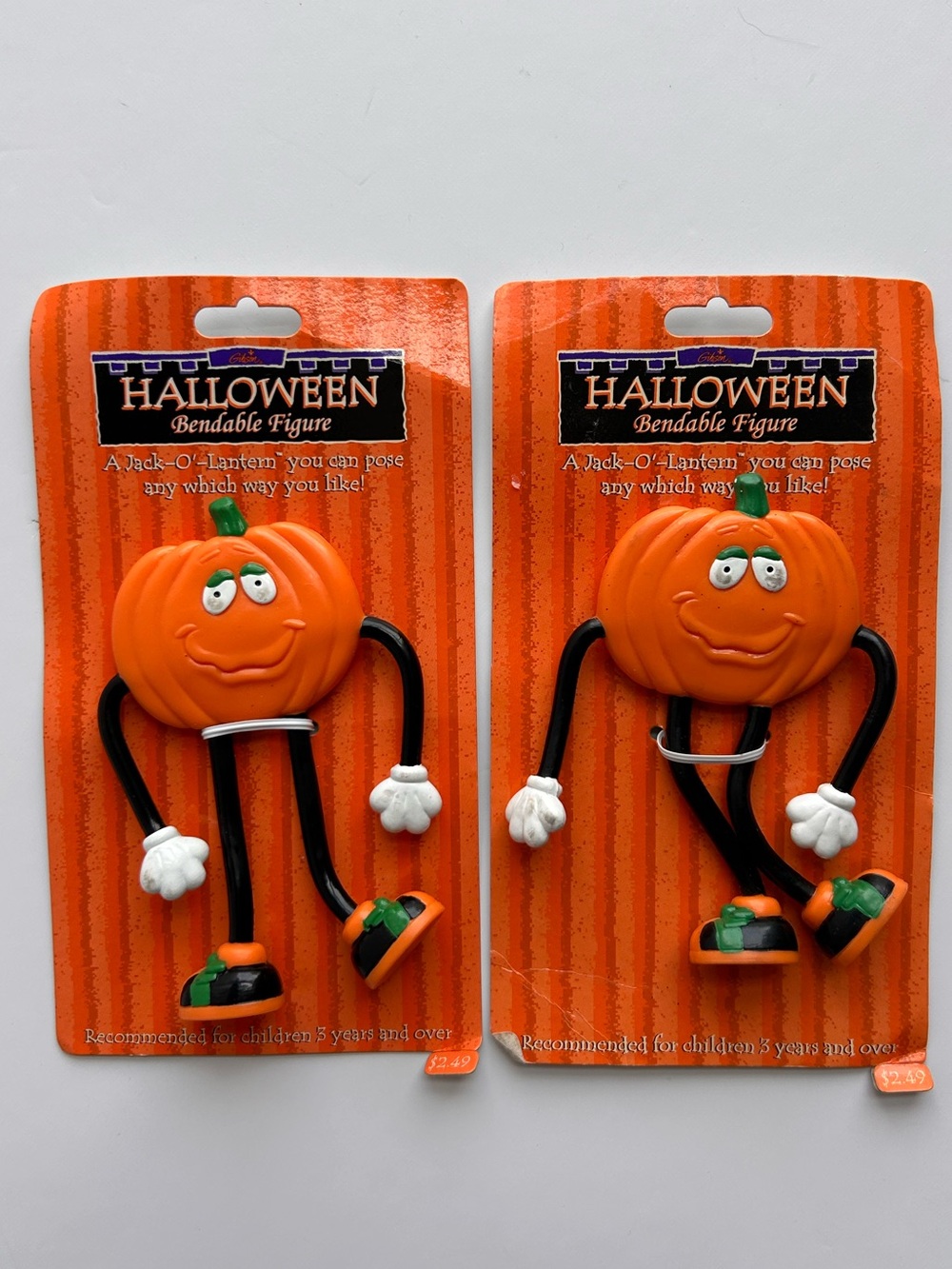 Vintage Halloween Bendable Pumpkins